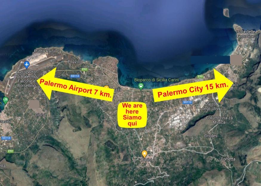 Airport Home & Bringo Car Rental Carini Bagian luar foto